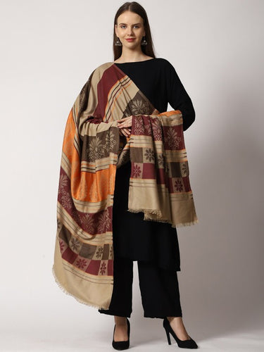 Abstract Woven Designed Woolen Shawl
